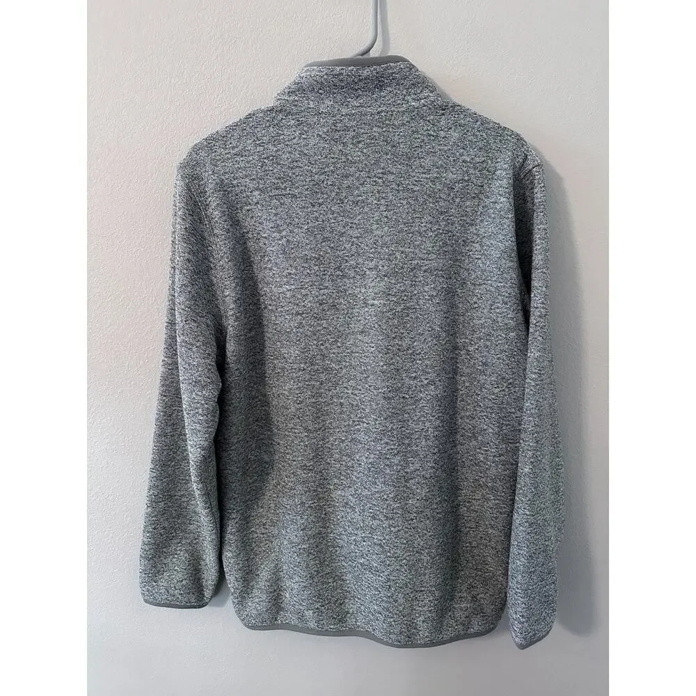 Eddie Bauer Men's Quarter Snap Pullover Mockneck Sweater Warm Fleece Small
